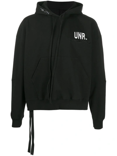 Ben Taverniti Unravel Project Logo-print Hoodie In Black