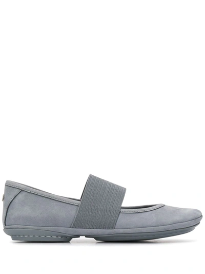 Camper Women's Right Nina Mary Jane Moccasins Women's Shoes In Grey Leather