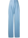 Stella Mccartney High-waisted Straight-leg Trousers In Blue