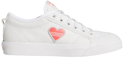 Pre-owned Adidas Originals Adidas Nizza Trefoil Valentine's Day (2020) (women's) In Crystal White/shock Red/core Black