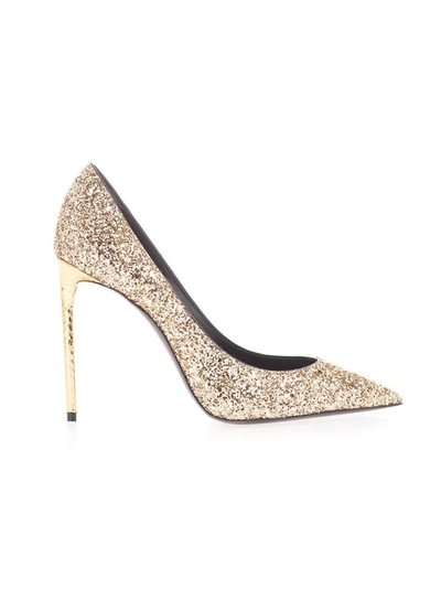 Saint Laurent Women's Gold Leather Pumps