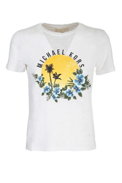 Michael Kors Women's White Cotton T-shirt