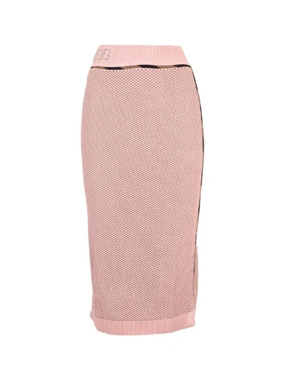 Fendi Women's Pink Viscose Skirt