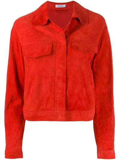 P.a.r.o.s.h Fringed Detail Jacket In Orange