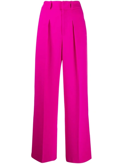 P.a.r.o.s.h Pleated Wide-leg Trousers In Pink