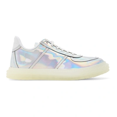 Giuseppe Zanotti Round Toe Holographic-effect Sneakers In Metallic