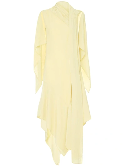 Jw Anderson Draped Asymmetric Dress In Neutrals