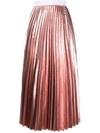 P.a.r.o.s.h Pleated Midi Skirt In Pink