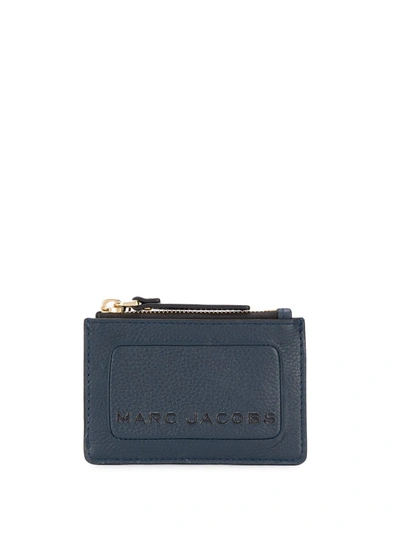 Marc Jacobs The Textured Box Top-zip Multi Wallet In Blue