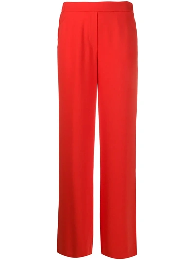P.a.r.o.s.h High-waisted Wide Leg Trousers In Red