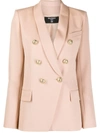 Balmain Double-breasted Blazer In Neutrals