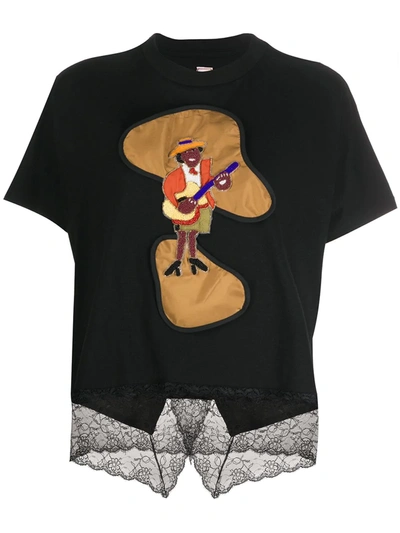 Antonio Marras Embroidered Patch T-shirt In Black