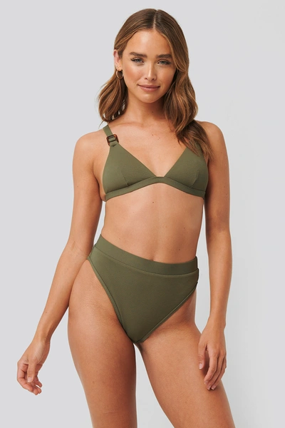 Na-kd Structured Edge Maxi Highwaist Panty Green In Burnt Olive