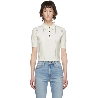 Rag & Bone Rag And Bone Off-white Jamie Polo In 110 Ivry