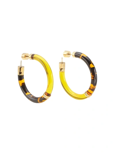 Fendi Circular-shaped Earrings In Yellow