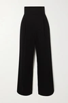 Alaïa High-rise Cotton-gabardine Straight-leg Pants In Black