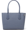 Dagne Dover Signature Classic Coated Canvas Tote In Ash Blue