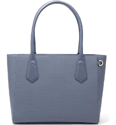 Dagne Dover Signature Classic Coated Canvas Tote In Ash Blue