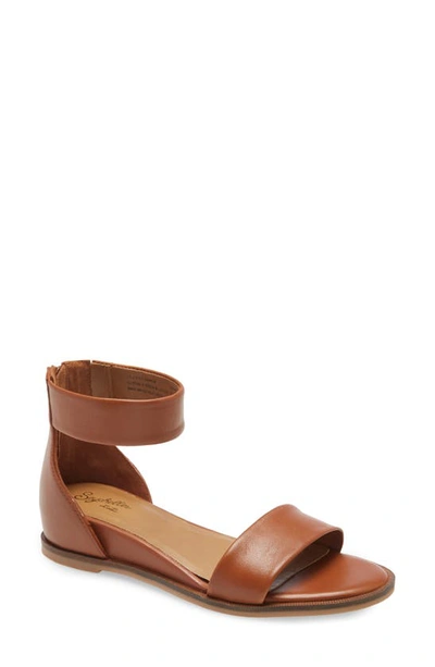 Seychelles Ankle Strap Sandal In Cognac Leather