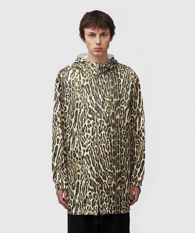 Dries Van Noten Reversible Leopard Print Parka In White