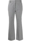 Derek Lam 10 Crosby Gingham Flared Trousers In Blue