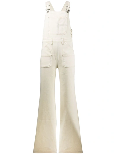 Frame Utility Pocket Dungarees In White
