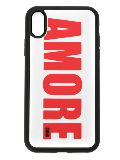 Dolce & Gabbana Amore Appliqué Iphone Xr Case In Black