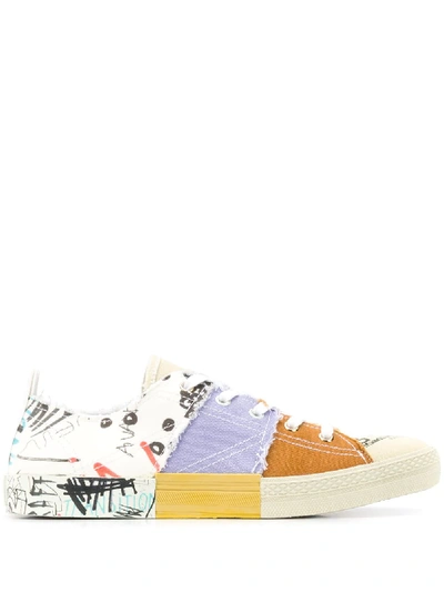 Maison Margiela Graffiti Low-top Sneakers In Neutrals