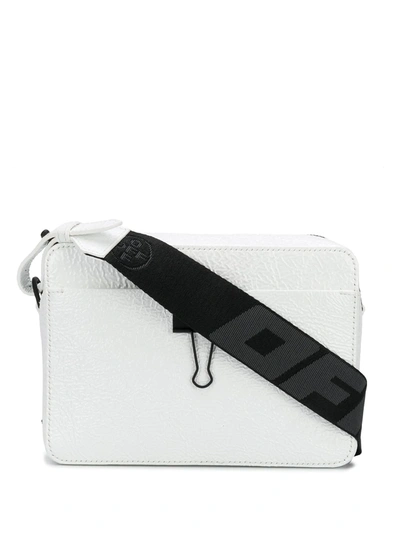 Off-white Binder Clip Shoulder Bag In White