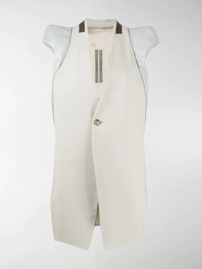 Rick Owens Structured-shoulder Waistcoat In Neutrals