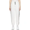 Alexander Wang Striped Denim Track Pants In Optic White