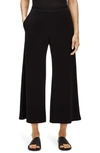 Eileen Fisher Plus Size Flex Ponte Wide-leg Crop Pants In Black