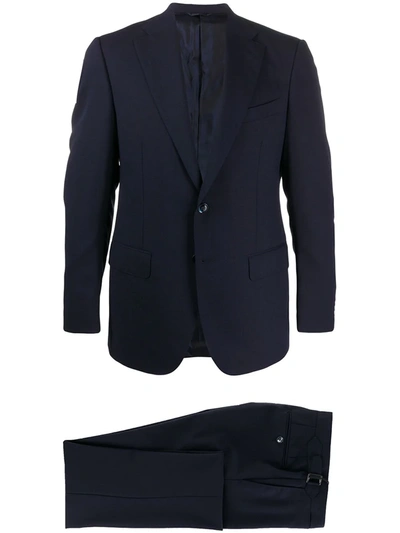 Dell'oglio Fitted Two Piece Suit In Blue