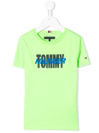 Tommy Hilfiger Teen Logo Print T-shirt In Green