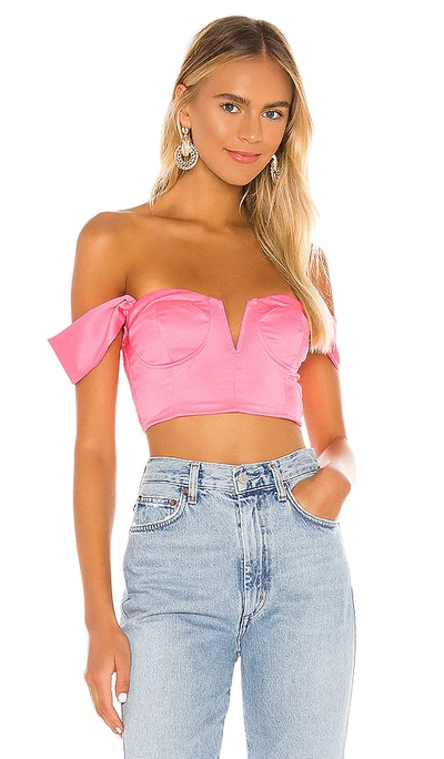 Superdown Coralia Bustier Top In Pink