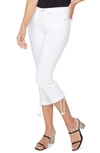 Nydj Capri Jeans W/ Drawcord Hem In Optic White