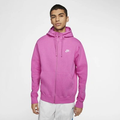 Nike Sportswear Club Fleece Men's Full-zip Hoodie In Red