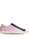 P448 John Glitter-panel Low Top Trainers In Pink