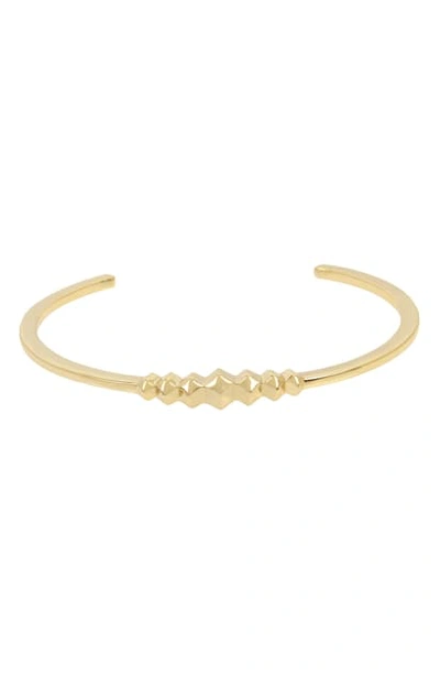 Allsaints Hexagon Cuff Bracelet In Gold