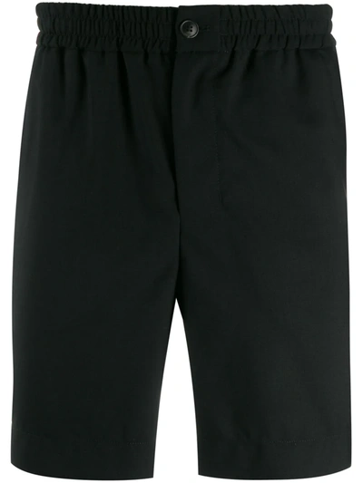 Ami Alexandre Mattiussi Elasticated Waist Bermuda Shorts In Black