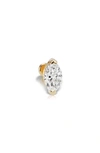 Maria Tash Marquise Diamond Threaded Stud Earring In Yellow Gold/ Diamond