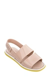 Melissa Carbon Slingback Sandal In Yellow/ Pink