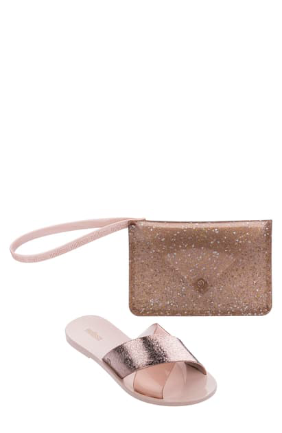 melissa rose gold slides