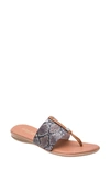 Andre Assous Nice Sandal In Sand Snake Print Leather