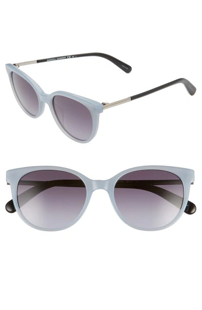 Rebecca Minkoff Rebeccca Minkoff Indio 52mm Gradient Cat Eye Sunglasses In Blue/ Dark Grey