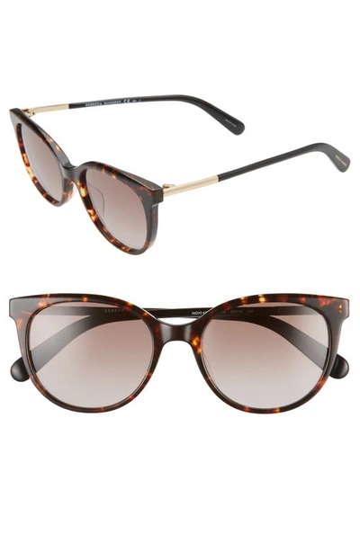 Rebecca Minkoff Rebeccca Minkoff Indio 52mm Gradient Cat Eye Sunglasses In Dark Havana/ Brown