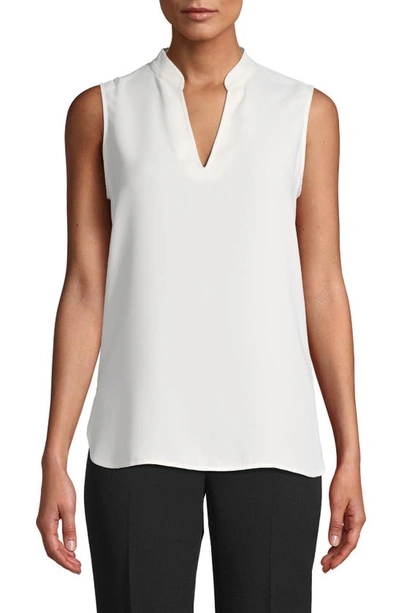 Anne Klein V-neck Sleeveless Blouse In Rainshadow