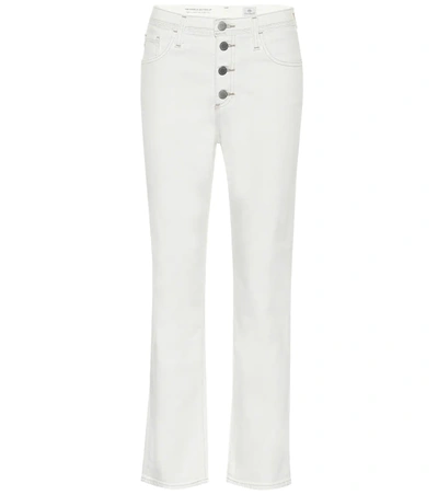 Ag The Isabelle High Waist Ankle Straight Leg Jeans In Moderne White