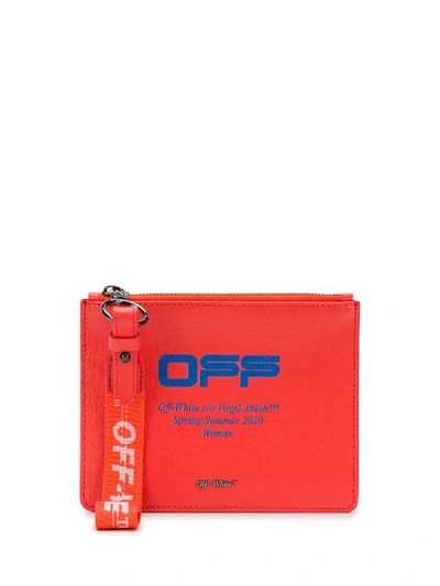 Off-white Red Logo Leather Cross-body Bag