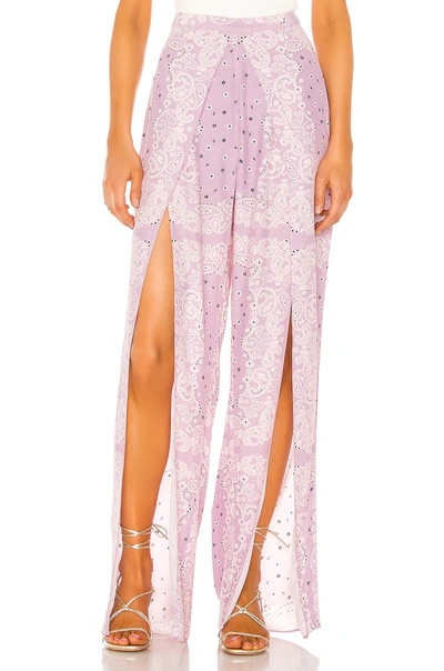 Lovers & Friends Ravenna Pant In Light Purple Bandana